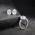European and American Cross-border Niche High-level Design Earrings Jewelry suit Women's Two-piece e7969-r466o