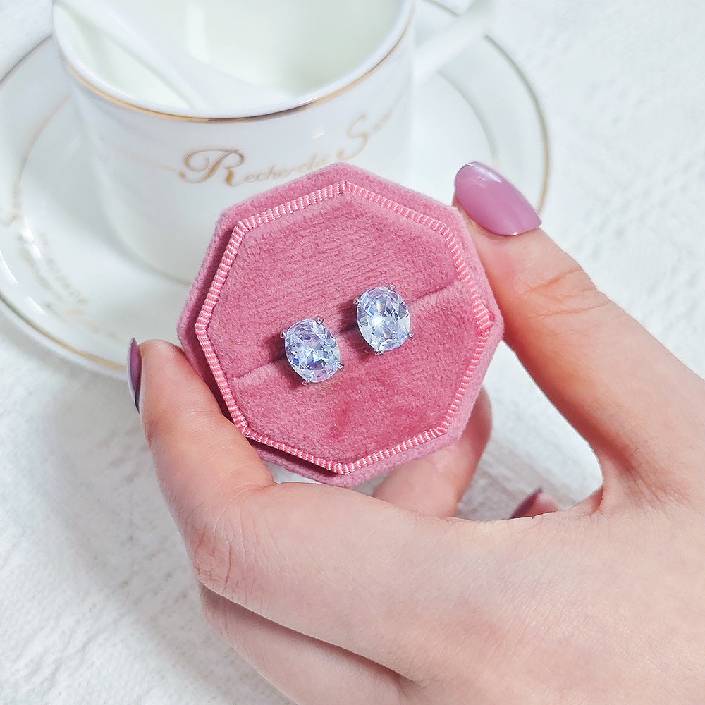 European and American Cross-border Niche High-level Design Earrings Jewelry suit Women's Two-piece e7969-r466o
