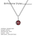 Cross-Border European and American Light Luxury Colorful Rhinestone Pendant, Versatile December Necklace for Women, Fashionable Stainless Steel Necklace Wholesale