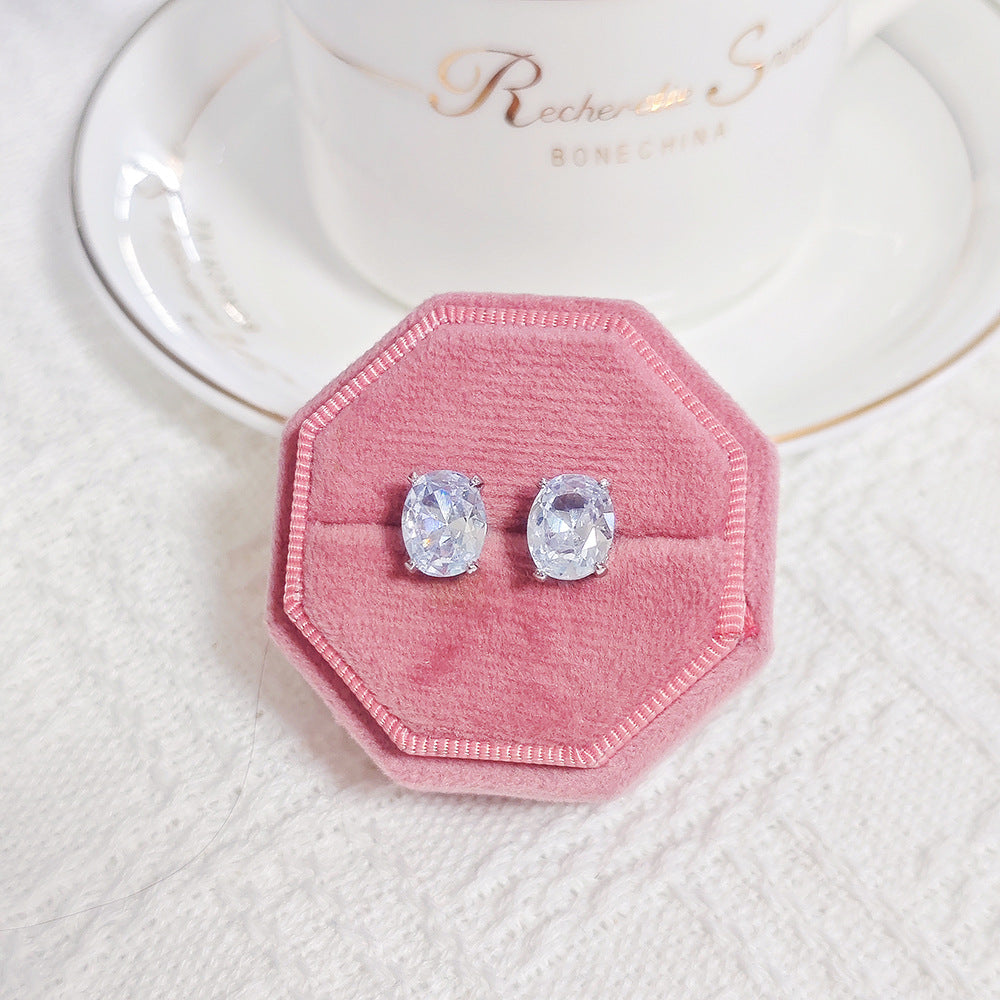 European and American Cross-border Niche High-level Design Earrings Jewelry suit Women's Two-piece e7969-r466o