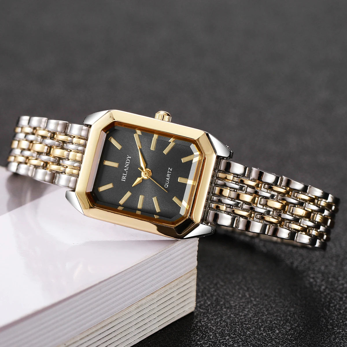 Fashion Rectangle Women Watches Steel Strap Ladies Quartz Wrist Watch Reloj Mujer Girls Clock Gift(Without Box)