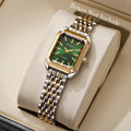 Fashion Rectangle Women Watches Steel Strap Ladies Quartz Wrist Watch Reloj Mujer Girls Clock Gift(Without Box)