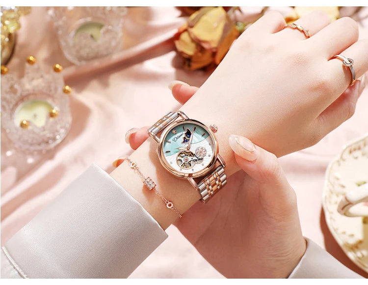 Women's Watches Waterproof Luminous Skeleton Original Automatic Mechanical Watch for Woman Elegant Ladies Watch Reloj Mujer