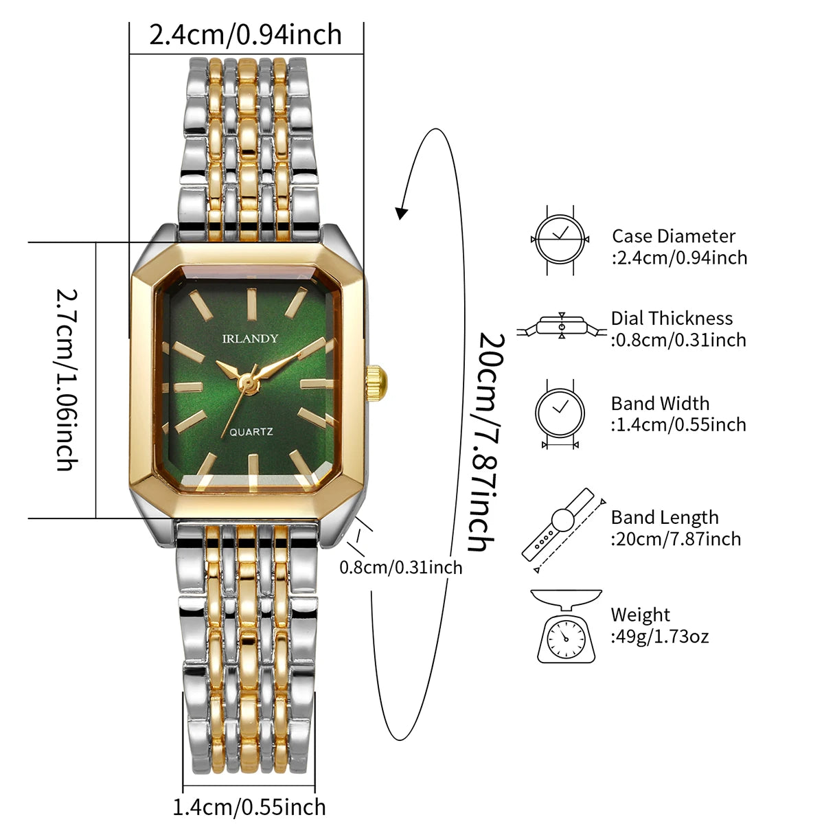 Fashion Rectangle Women Watches Steel Strap Ladies Quartz Wrist Watch Reloj Mujer Girls Clock Gift(Without Box)