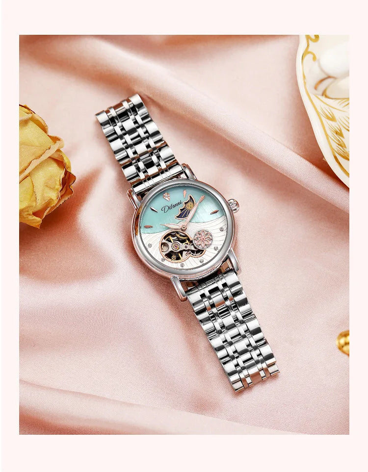 Women's Watches Waterproof Luminous Skeleton Original Automatic Mechanical Watch for Woman Elegant Ladies Watch Reloj Mujer