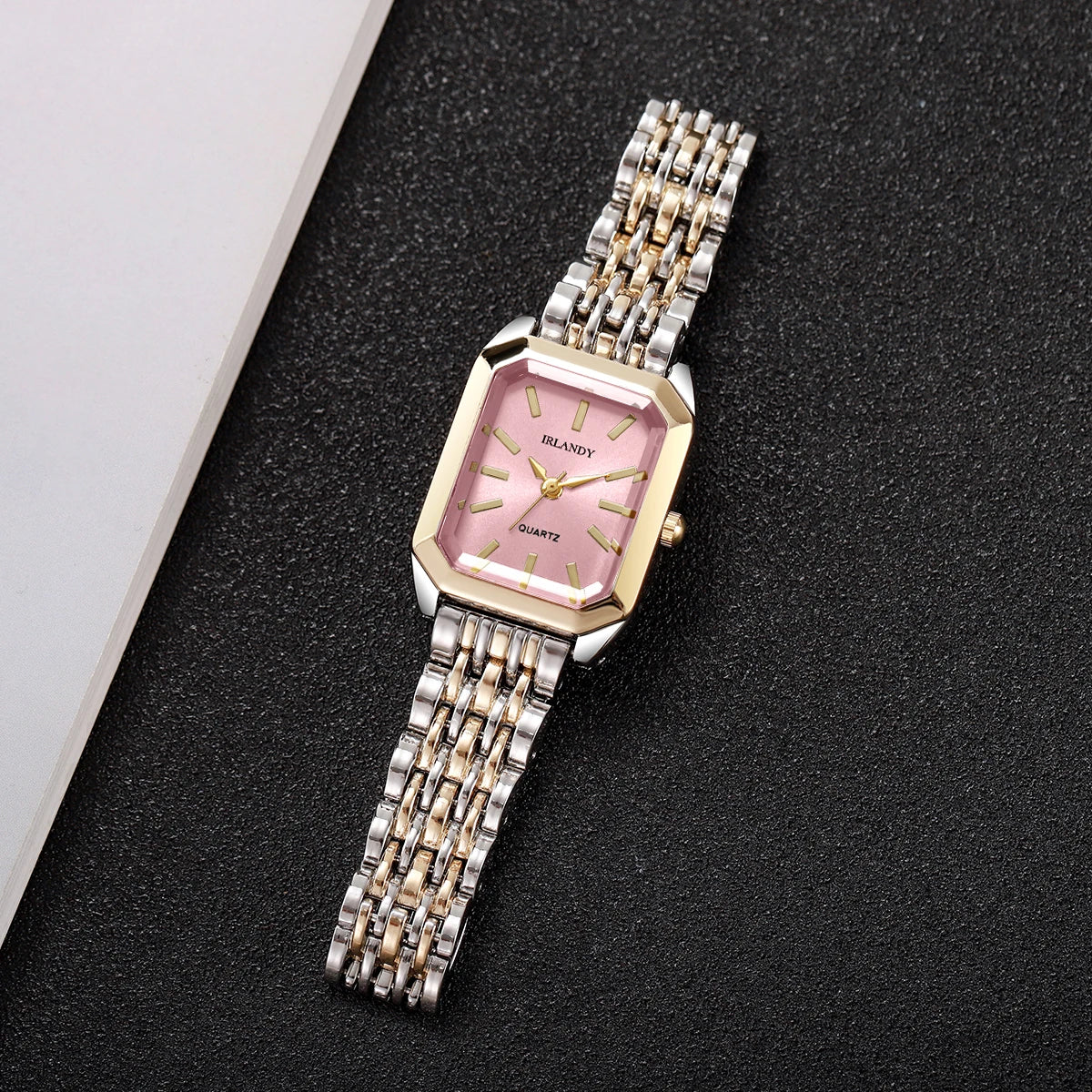 Fashion Rectangle Women Watches Steel Strap Ladies Quartz Wrist Watch Reloj Mujer Girls Clock Gift(Without Box)