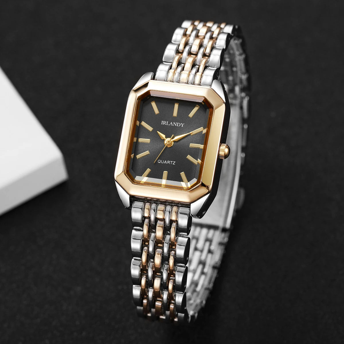 Fashion Rectangle Women Watches Steel Strap Ladies Quartz Wrist Watch Reloj Mujer Girls Clock Gift(Without Box)