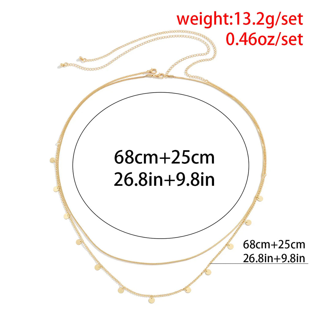 Summer Beach Jewelry Fashion Women's Alloy Double Layer Fine Chain Waist Chain Sexy Versatile Tassel Chain Sequin Body Chain