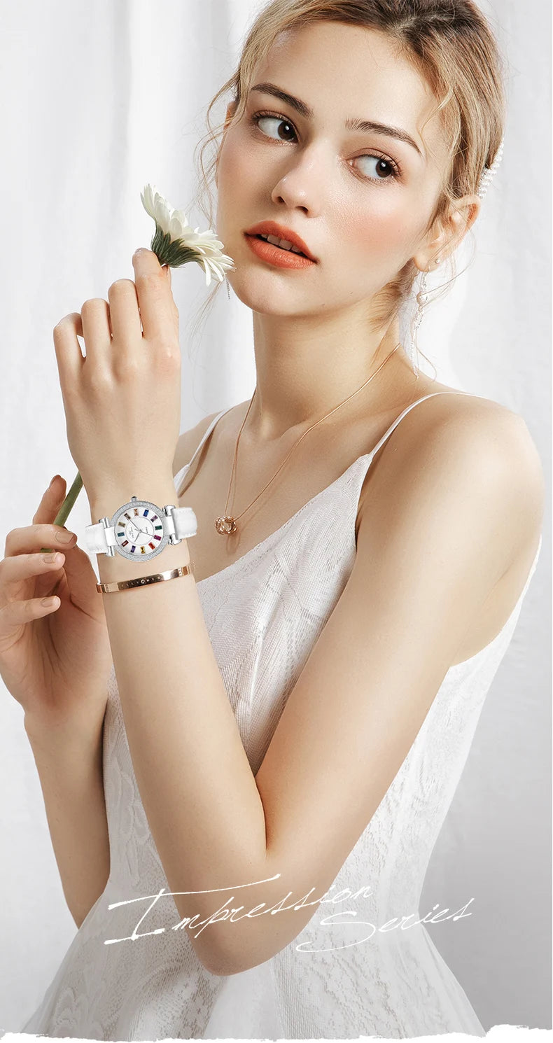 WM Watch Lady Quartz Watch Women Simple Classic Sapphire Colorful Elegant Retro Waterproof Welly Merck Woman Watches 078L-WM