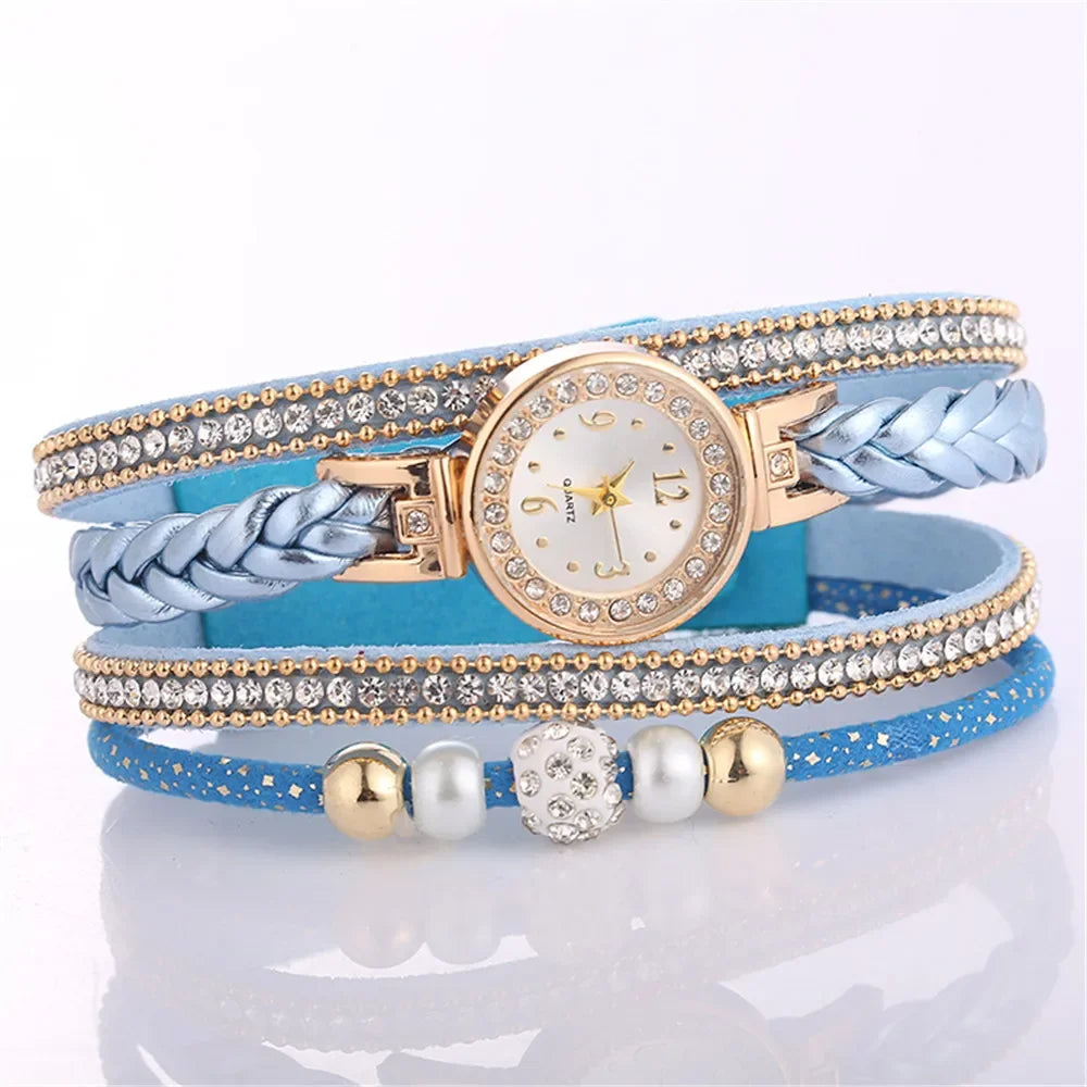 Bracelet Watches for Women Wrap Around Fashion Bracelet Dress Ladies Woman Quartz Wristwatches Women Watch Relojes Para Mujer