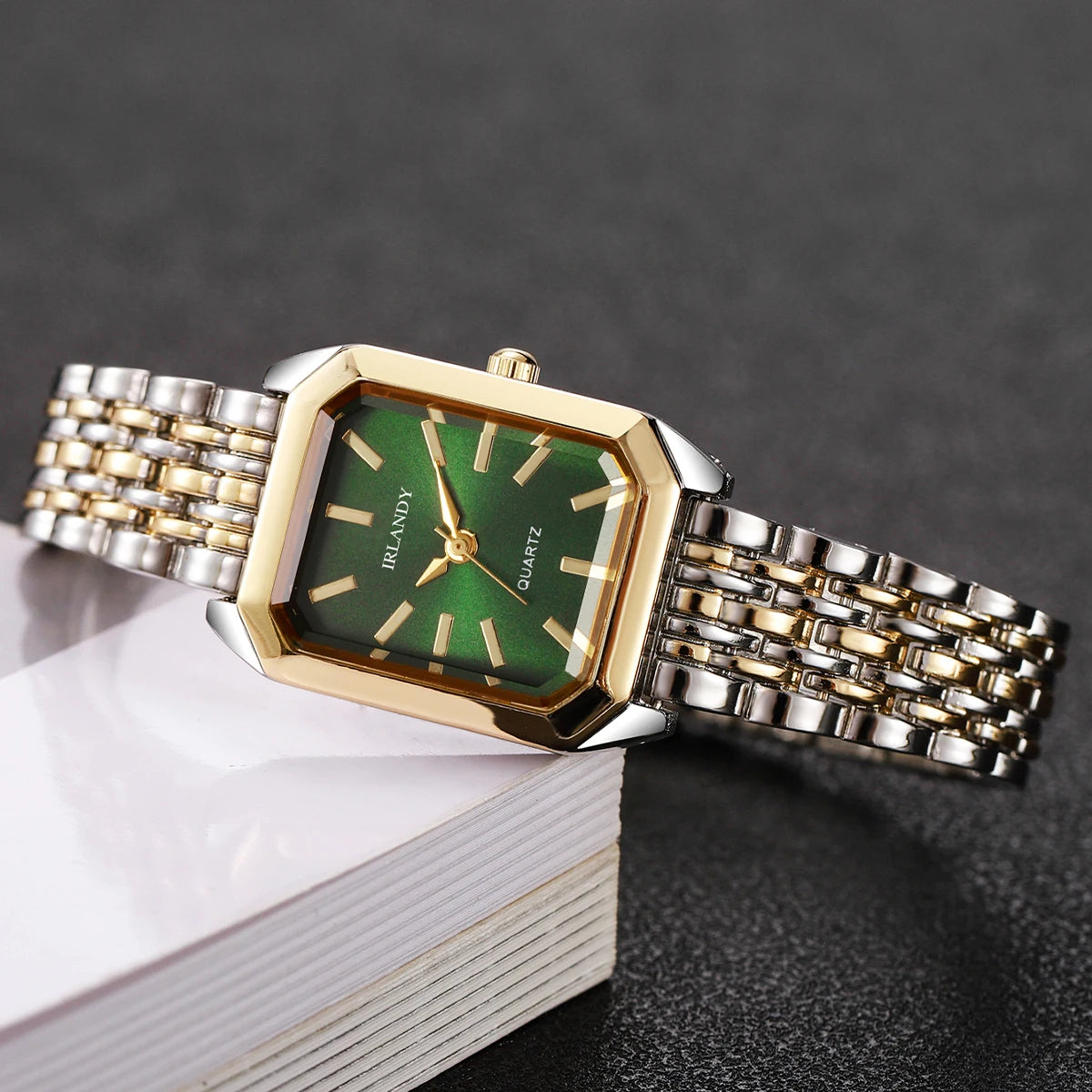 Fashion Rectangle Women Watches Steel Strap Ladies Quartz Wrist Watch Reloj Mujer Girls Clock Gift(Without Box)