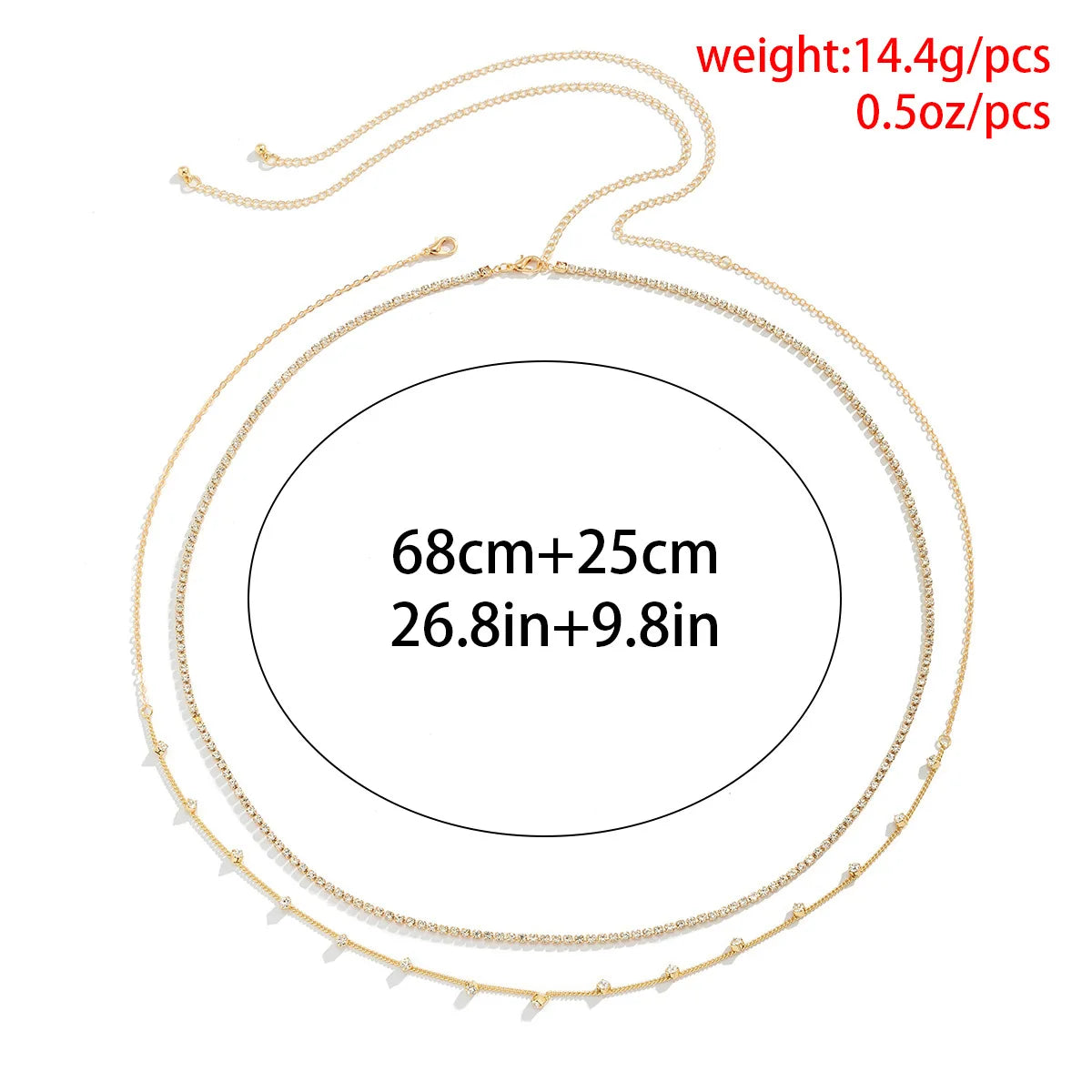 Summer Beach Jewelry Fashion Women's Alloy Double Layer Fine Chain Waist Chain Sexy Versatile Tassel Chain Sequin Body Chain