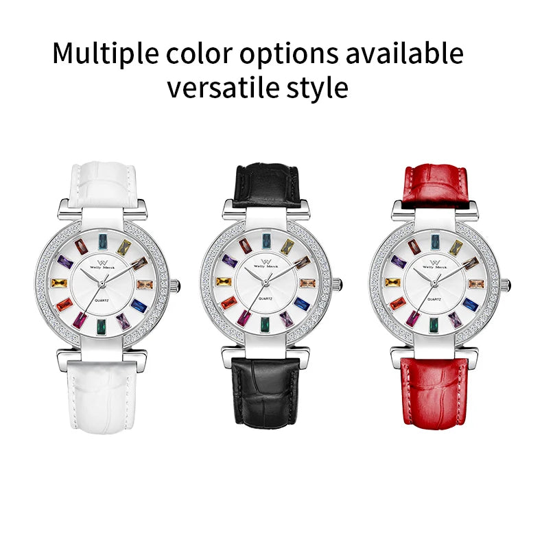 WM Watch Lady Quartz Watch Women Simple Classic Sapphire Colorful Elegant Retro Waterproof Welly Merck Woman Watches 078L-WM