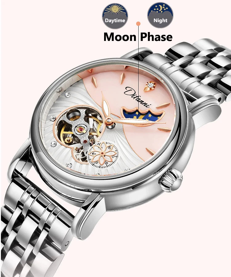Women's Watches Waterproof Luminous Skeleton Original Automatic Mechanical Watch for Woman Elegant Ladies Watch Reloj Mujer