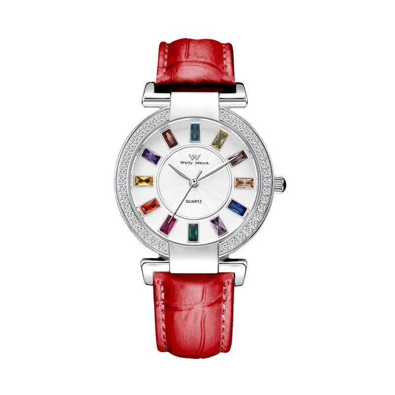 WM Watch Lady Quartz Watch Women Simple Classic Sapphire Colorful Elegant Retro Waterproof Welly Merck Woman Watches 078L-WM