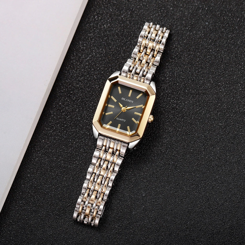 Fashion Rectangle Women Watches Steel Strap Ladies Quartz Wrist Watch Reloj Mujer Girls Clock Gift(Without Box)