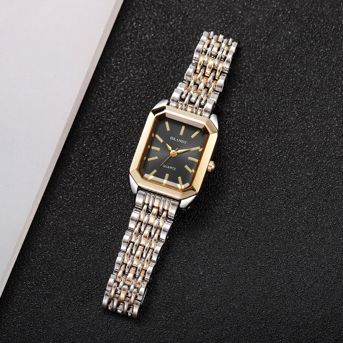 Fashion Rectangle Women Watches Steel Strap Ladies Quartz Wrist Watch Reloj Mujer Girls Clock Gift(Without Box)