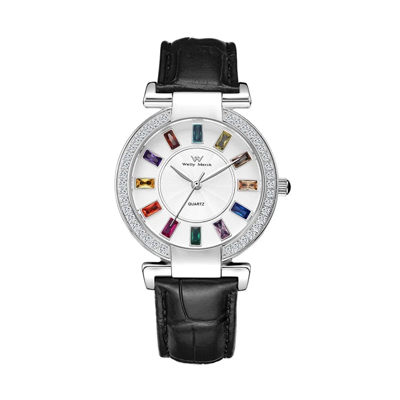 WM Watch Lady Quartz Watch Women Simple Classic Sapphire Colorful Elegant Retro Waterproof Welly Merck Woman Watches 078L-WM