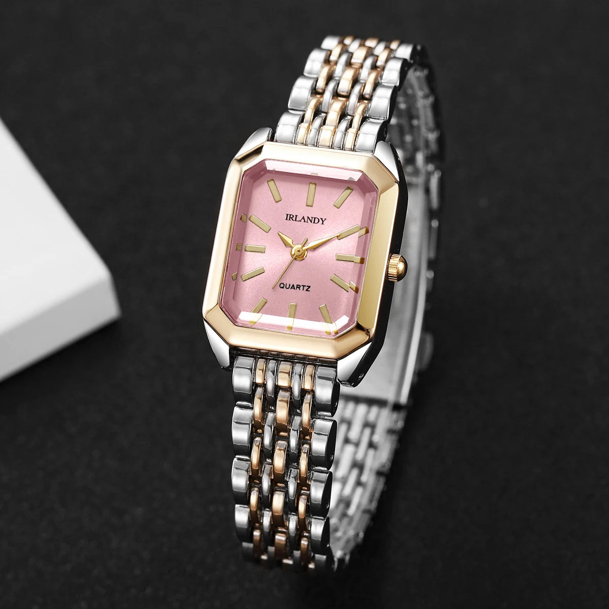 Fashion Rectangle Women Watches Steel Strap Ladies Quartz Wrist Watch Reloj Mujer Girls Clock Gift(Without Box)