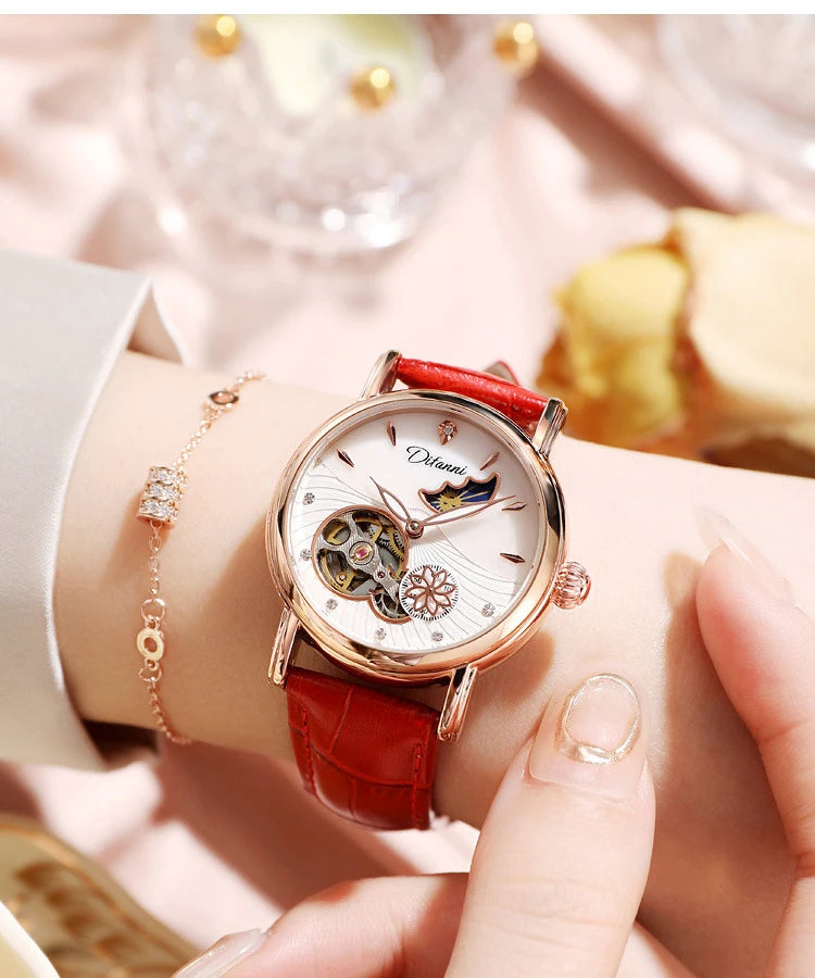 Women's Watches Waterproof Luminous Skeleton Original Automatic Mechanical Watch for Woman Elegant Ladies Watch Reloj Mujer