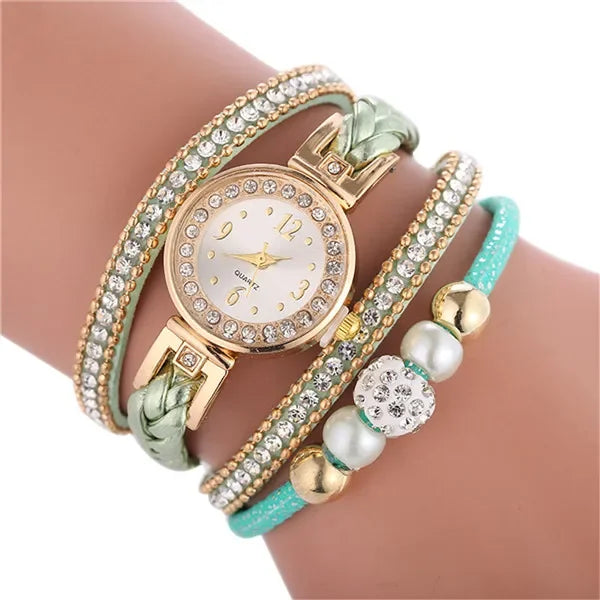 Bracelet Watches for Women Wrap Around Fashion Bracelet Dress Ladies Woman Quartz Wristwatches Women Watch Relojes Para Mujer