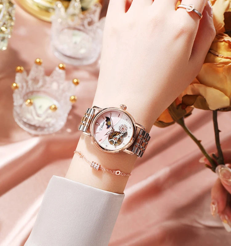 Women's Watches Waterproof Luminous Skeleton Original Automatic Mechanical Watch for Woman Elegant Ladies Watch Reloj Mujer
