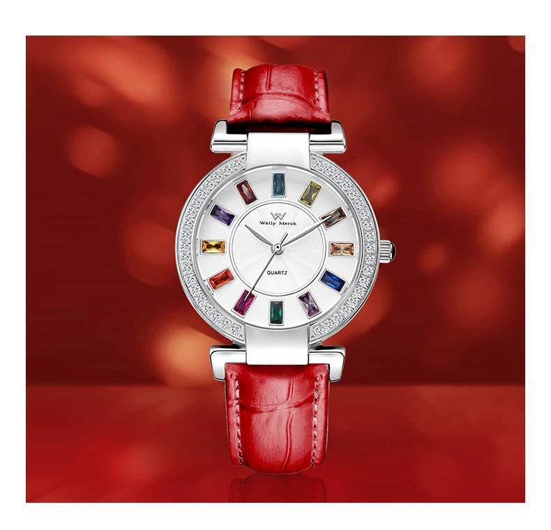 WM Watch Lady Quartz Watch Women Simple Classic Sapphire Colorful Elegant Retro Waterproof Welly Merck Woman Watches 078L-WM