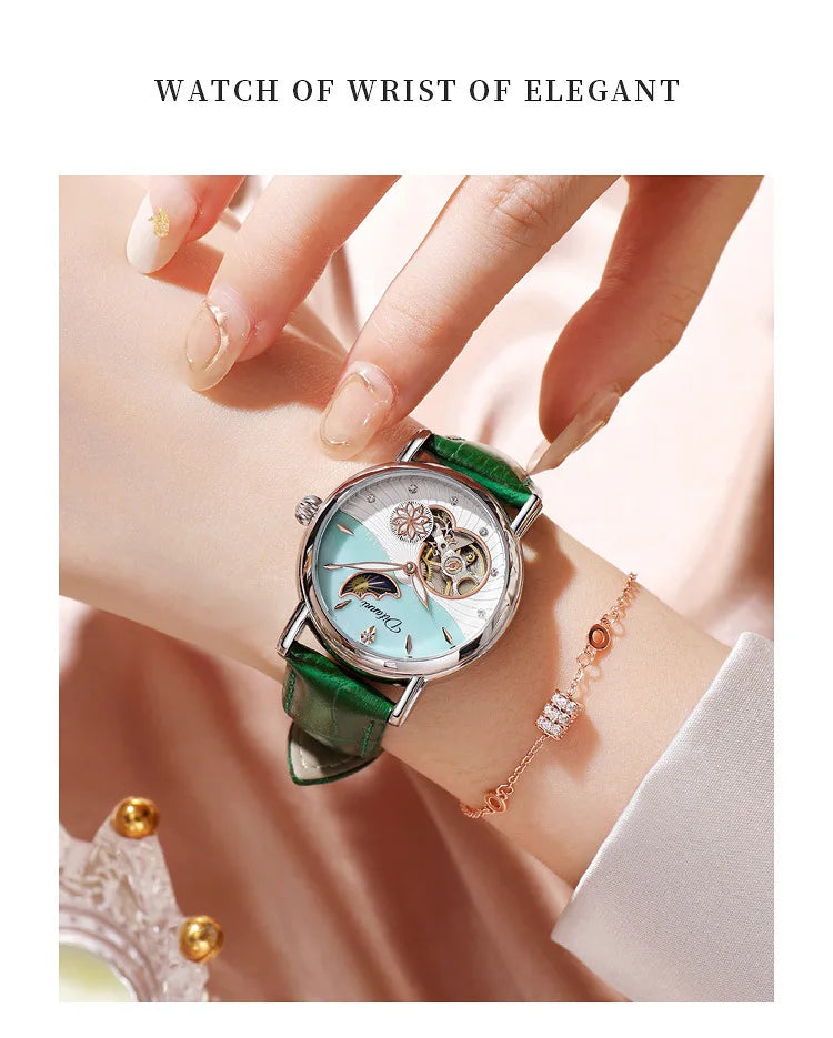 Women's Watches Waterproof Luminous Skeleton Original Automatic Mechanical Watch for Woman Elegant Ladies Watch Reloj Mujer