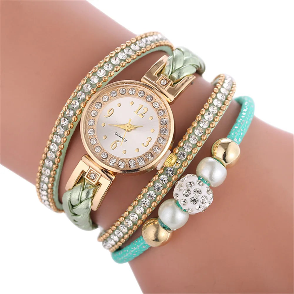Bracelet Watches for Women Wrap Around Fashion Bracelet Dress Ladies Woman Quartz Wristwatches Women Watch Relojes Para Mujer