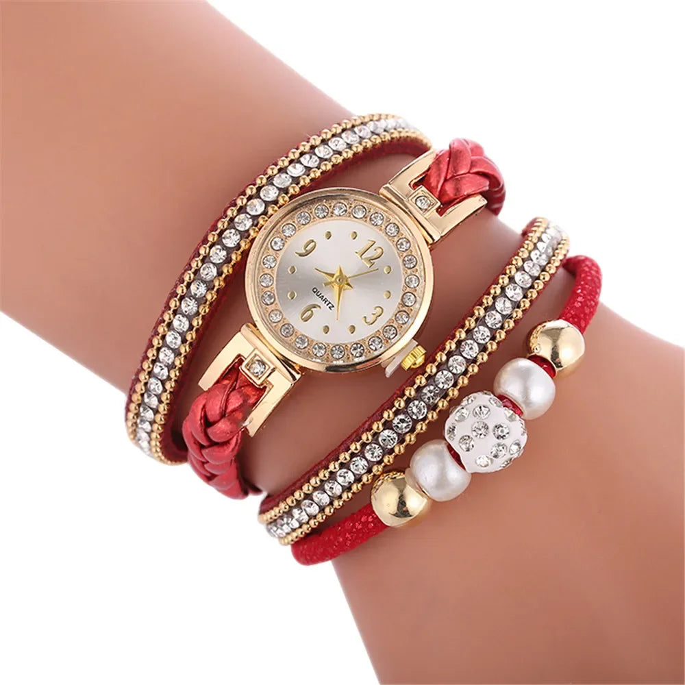 Bracelet Watches for Women Wrap Around Fashion Bracelet Dress Ladies Woman Quartz Wristwatches Women Watch Relojes Para Mujer
