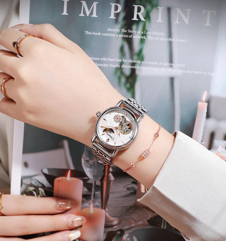 Women's Watches Waterproof Luminous Skeleton Original Automatic Mechanical Watch for Woman Elegant Ladies Watch Reloj Mujer