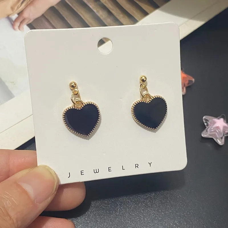 Jewelry Set for Girl Women Cute Romantic Love Heart Necklace Earrings Set Fashion Neck Jewelry Wholesale Dropshipping