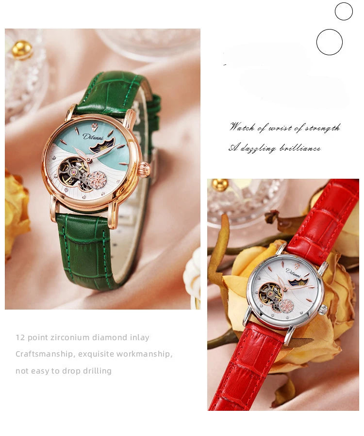 Women's Watches Waterproof Luminous Skeleton Original Automatic Mechanical Watch for Woman Elegant Ladies Watch Reloj Mujer