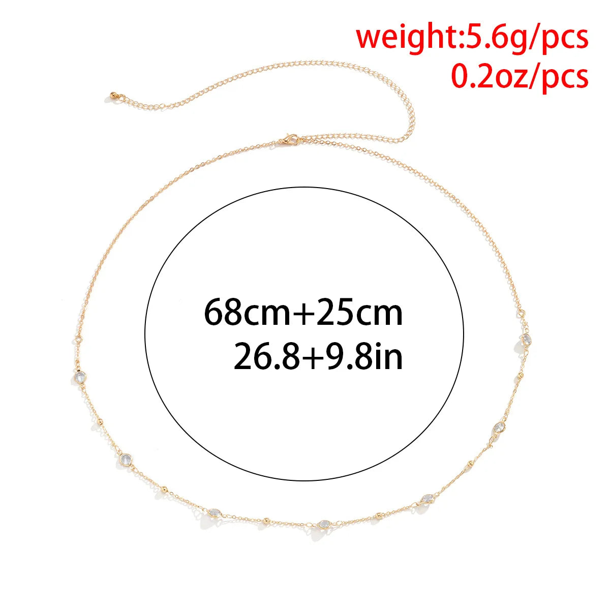 Summer Beach Jewelry Fashion Women's Alloy Double Layer Fine Chain Waist Chain Sexy Versatile Tassel Chain Sequin Body Chain
