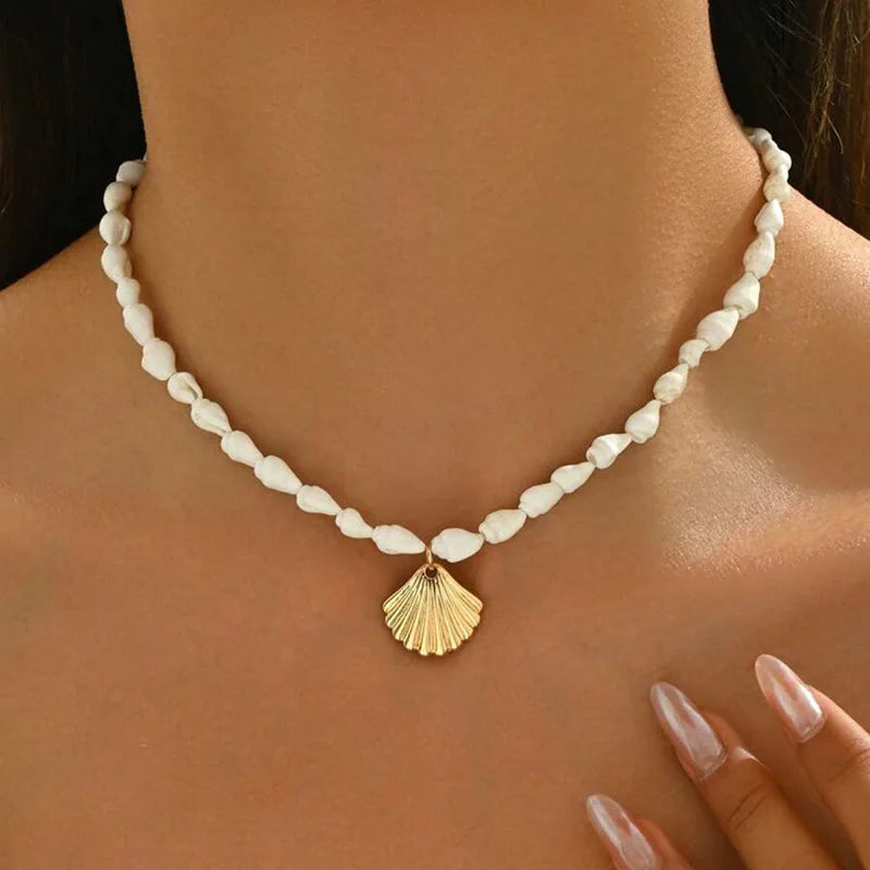 Beaded Starfish Pendant Necklace