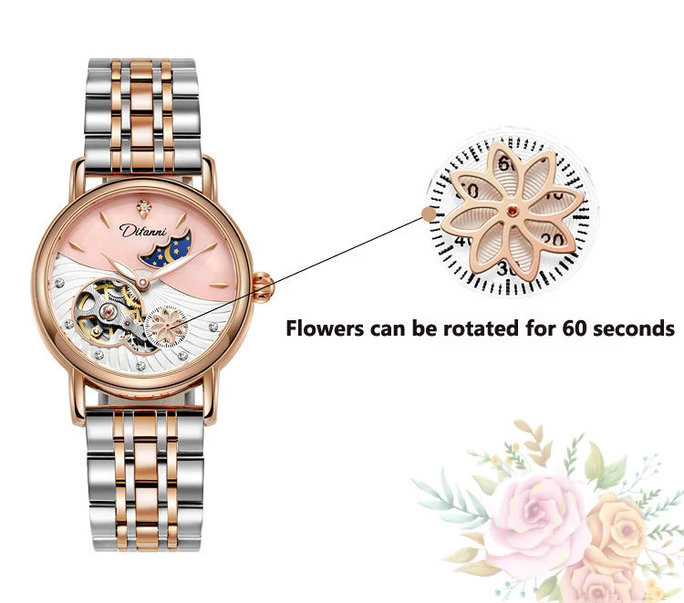 Women's Watches Waterproof Luminous Skeleton Original Automatic Mechanical Watch for Woman Elegant Ladies Watch Reloj Mujer